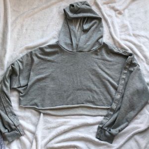Grey croped hoodie